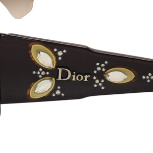 Very Good Condition Christian Dior ETHNIDIOR 2 Rimless Sunglasses Eyewear C9PJS Size 120 Rhinestone Used 4a000281