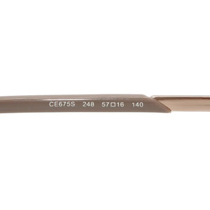 極美品 Chloe クロエ サングラス アイウェア CE675S 248 サイズ57□16 140 ブラウン アセテート プラスチック 中古 4a000233