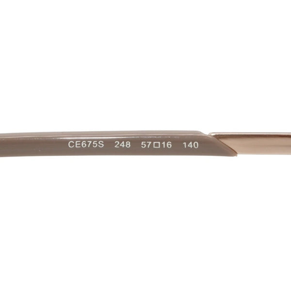 極美品 Chloe クロエ サングラス アイウェア CE675S 248 サイズ57□16 140 ブラウン アセテート プラスチック 中古 4a000233