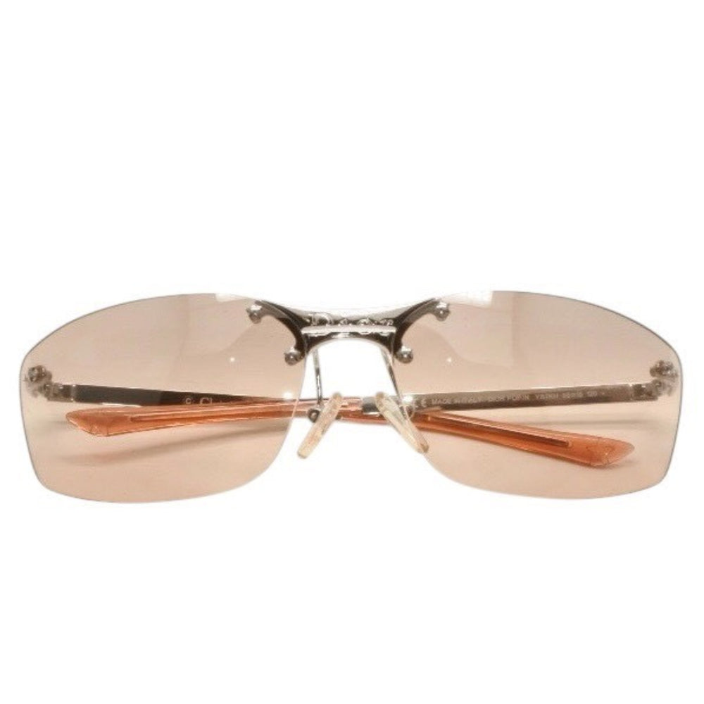 極美品 Christian Dior クリスチャンディオール DIOR POP/N リムレス サングラス アイウェア YB7KH サイズ65□15 120 ブラウン 中古 4a000303