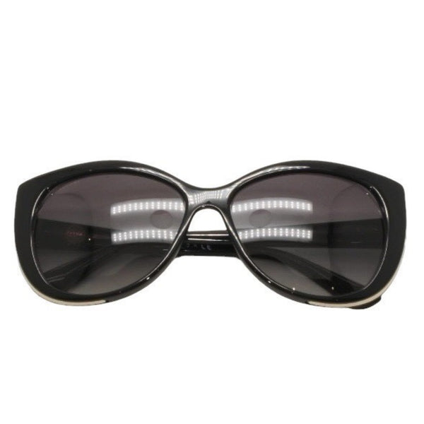極美品 BVLGARI ブルガリ サングラス アイウェア 8169-Q 901/8G サイズ57□15 135 ブラック ホワイト アセテート 中古 4a000282