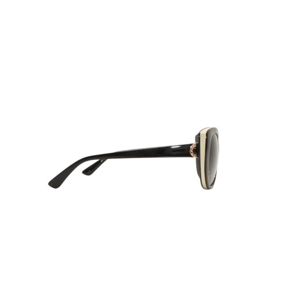 極美品 BVLGARI ブルガリ サングラス アイウェア 8169-Q 901/8G サイズ57□15 135 ブラック ホワイト アセテート 中古 4a000282