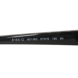 極美品 BVLGARI ブルガリ サングラス アイウェア 8169-Q 901/8G サイズ57□15 135 ブラック ホワイト アセテート 中古 4a000282