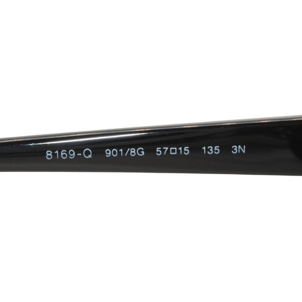 極美品 BVLGARI ブルガリ サングラス アイウェア 8169-Q 901/8G サイズ57□15 135 ブラック ホワイト アセテート 中古 4a000282