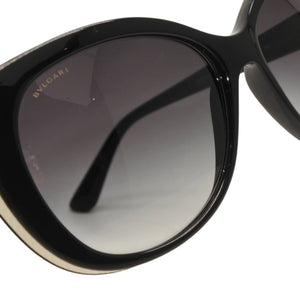 極美品 BVLGARI ブルガリ サングラス アイウェア 8169-Q 901/8G サイズ57□15 135 ブラック ホワイト アセテート 中古 4a000282