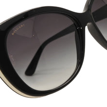 画像をギャラリービューアに読み込む, 極美品 BVLGARI ブルガリ サングラス アイウェア 8169-Q 901/8G サイズ57□15 135 ブラック ホワイト アセテート 中古 4a000282