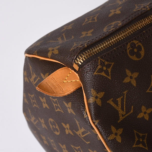 LOUIS VUITTON ルイヴィトン モノグラム キーポル45 ボストンバッグ M41428 PVC ヌメ革 ブラウン ゴールド金具 美品 中古 4a000237