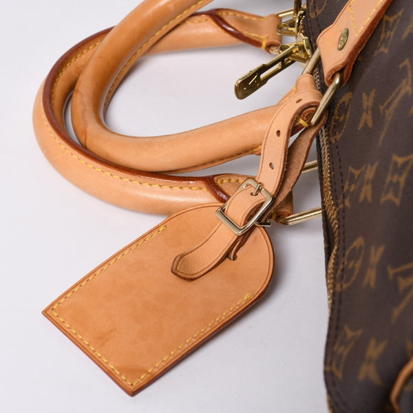 LOUIS VUITTON ルイヴィトン モノグラム キーポル45 ボストンバッグ M41428 PVC ヌメ革 ブラウン ゴールド金具 美品 中古 4a000237