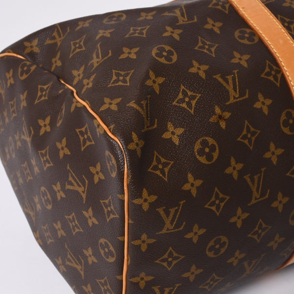 LOUIS VUITTON ルイヴィトン モノグラム キーポル45 ボストンバッグ M41428 PVC ヌメ革 ブラウン ゴールド金具 美品 中古 4a000237