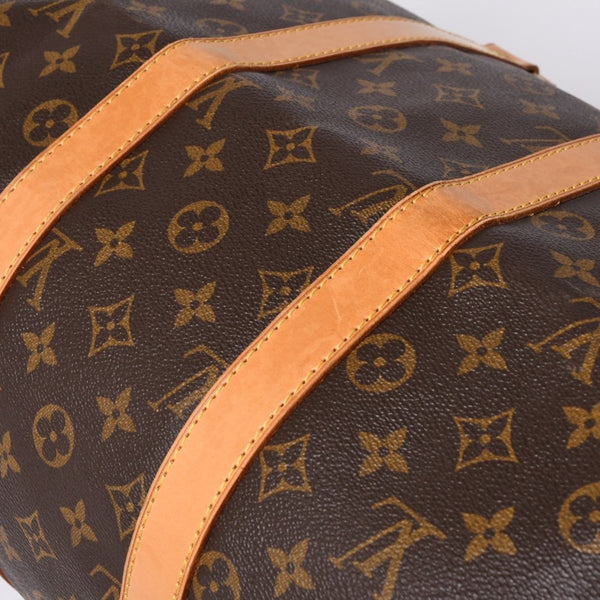 LOUIS VUITTON ルイヴィトン モノグラム キーポル45 ボストンバッグ M41428 PVC ヌメ革 ブラウン ゴールド金具 美品 中古 4a000237