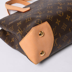 Very Good Condition LOUIS VUITTON Wilshire PM Handbag M45643 Monogram Canvas Brown Used 4a000257