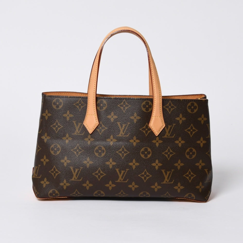 Very Good Condition LOUIS VUITTON Wilshire PM Handbag M45643 Monogram Canvas Brown Used 4a000257