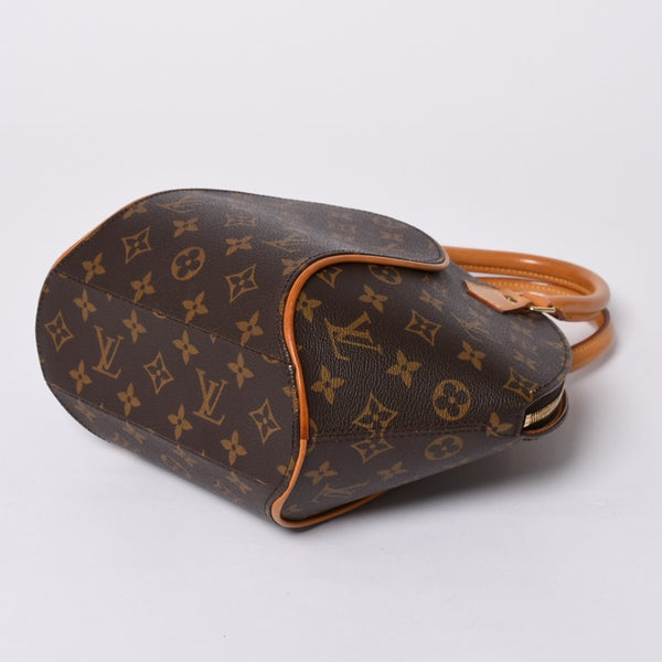 Very good condition LOUIS VUITTON Ellipse PM handbag monogram M51127 PVC tanned leather brown gold hardware used 4a000256