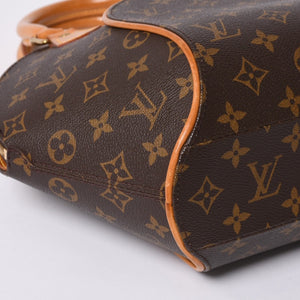 Very good condition LOUIS VUITTON Ellipse PM handbag monogram M51127 PVC tanned leather brown gold hardware used 4a000256