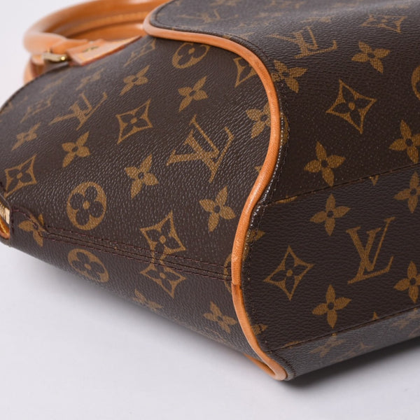 Very good condition LOUIS VUITTON Ellipse PM handbag monogram M51127 PVC tanned leather brown gold hardware used 4a000256
