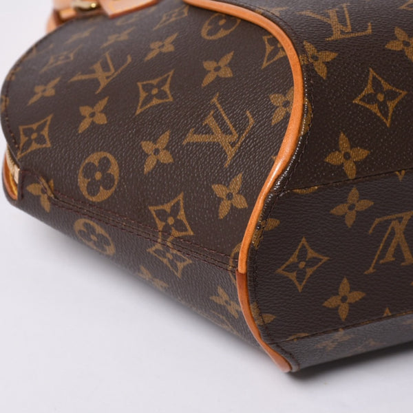 Very good condition LOUIS VUITTON Ellipse PM handbag monogram M51127 PVC tanned leather brown gold hardware used 4a000256
