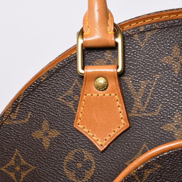 Very good condition LOUIS VUITTON Ellipse PM handbag monogram M51127 PVC tanned leather brown gold hardware used 4a000256