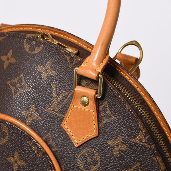 Very good condition LOUIS VUITTON Ellipse PM handbag monogram M51127 PVC tanned leather brown gold hardware used 4a000256