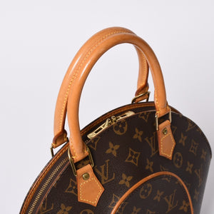 Very good condition LOUIS VUITTON Ellipse PM handbag monogram M51127 PVC tanned leather brown gold hardware used 4a000256