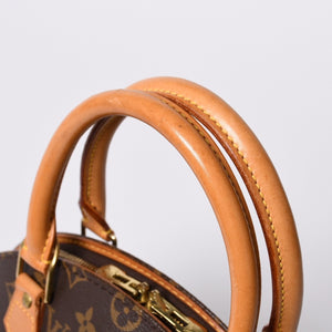 Very good condition LOUIS VUITTON Ellipse PM handbag monogram M51127 PVC tanned leather brown gold hardware used 4a000256