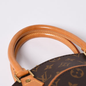 Very good condition LOUIS VUITTON Ellipse PM handbag monogram M51127 PVC tanned leather brown gold hardware used 4a000256