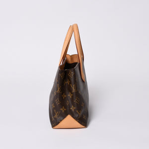 Very Good Condition LOUIS VUITTON Wilshire PM Handbag M45643 Monogram Canvas Brown Used 4a000257