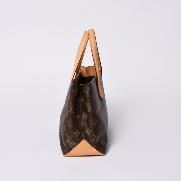 Very Good Condition LOUIS VUITTON Wilshire PM Handbag M45643 Monogram Canvas Brown Used 4a000257