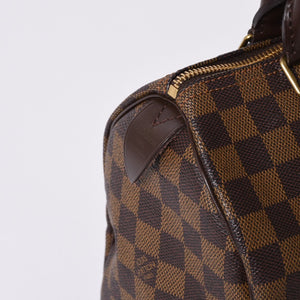 Very Good Condition LOUIS VUITTON Handbag Speedy 25 Damier Canvas Brown N41532 Used 4a000274