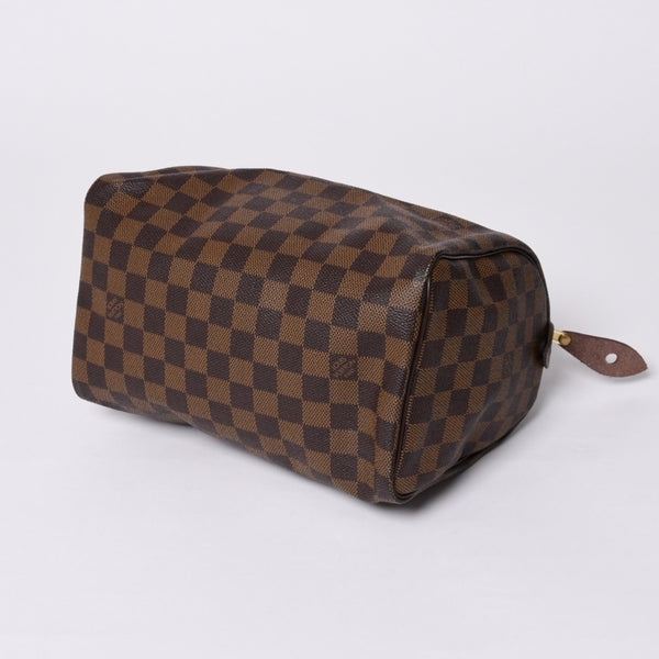 Very Good Condition LOUIS VUITTON Handbag Speedy 25 Damier Canvas Brown N41532 Used 4a000274