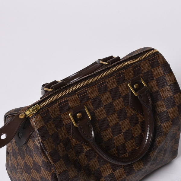 Very Good Condition LOUIS VUITTON Handbag Speedy 25 Damier Canvas Brown N41532 Used 4a000274