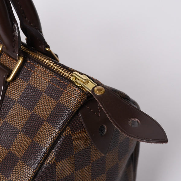 Very Good Condition LOUIS VUITTON Handbag Speedy 25 Damier Canvas Brown N41532 Used 4a000274