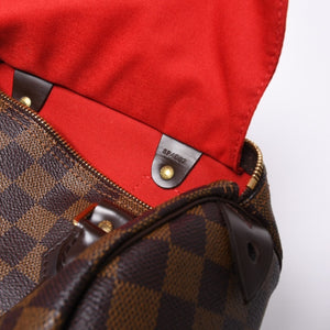 Very Good Condition LOUIS VUITTON Handbag Speedy 25 Damier Canvas Brown N41532 Used 4a000274