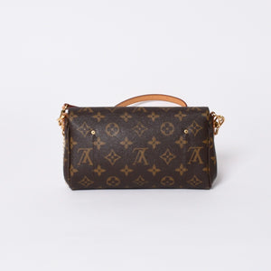 Very Good Condition LOUIS VUITTON Favorite PM Shoulder Bag M40717 Monogram Brown Gold Hardware Used 4a000244