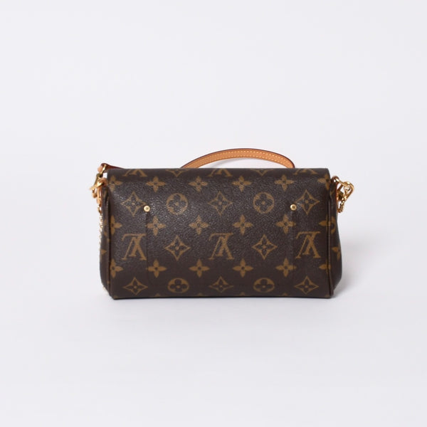 Very Good Condition LOUIS VUITTON Favorite PM Shoulder Bag M40717 Monogram Brown Gold Hardware Used 4a000244