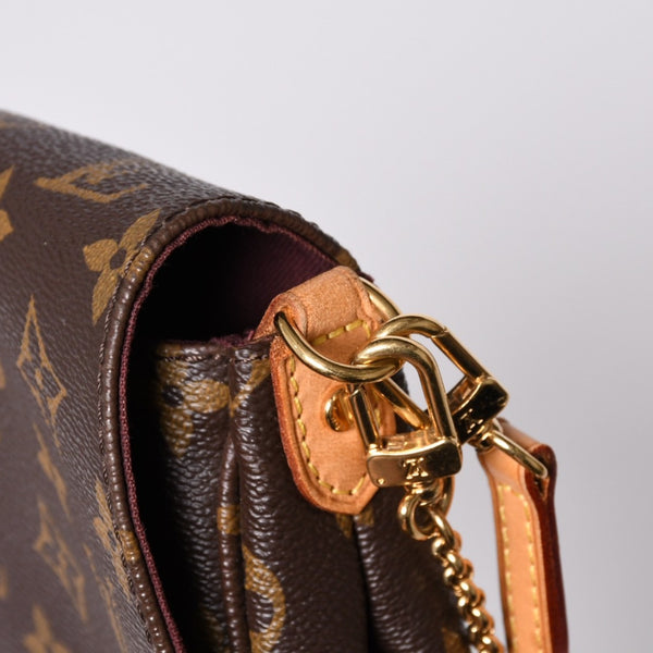 Very Good Condition LOUIS VUITTON Favorite PM Shoulder Bag M40717 Monogram Brown Gold Hardware Used 4a000244