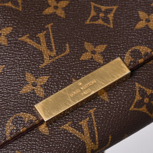 Very Good Condition LOUIS VUITTON Favorite PM Shoulder Bag M40717 Monogram Brown Gold Hardware Used 4a000244