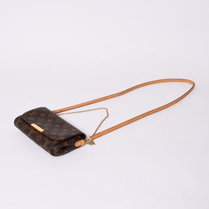 Very Good Condition LOUIS VUITTON Favorite PM Shoulder Bag M40717 Monogram Brown Gold Hardware Used 4a000244