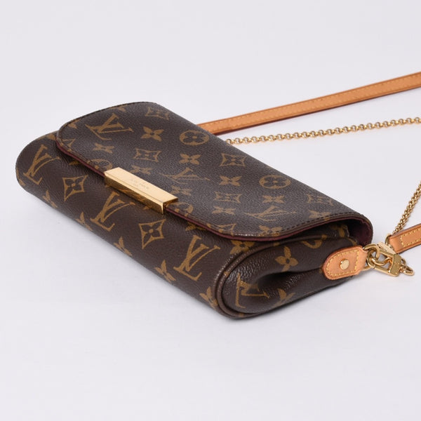 Very Good Condition LOUIS VUITTON Favorite PM Shoulder Bag M40717 Monogram Brown Gold Hardware Used 4a000244