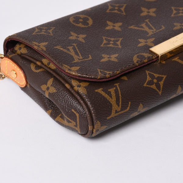 Very Good Condition LOUIS VUITTON Favorite PM Shoulder Bag M40717 Monogram Brown Gold Hardware Used 4a000244