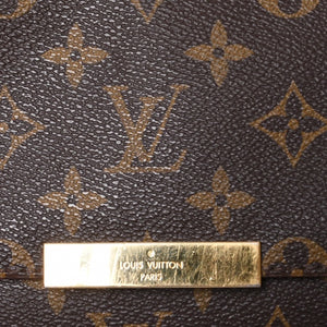 Very Good Condition LOUIS VUITTON Favorite PM Shoulder Bag M40717 Monogram Brown Gold Hardware Used 4a000244