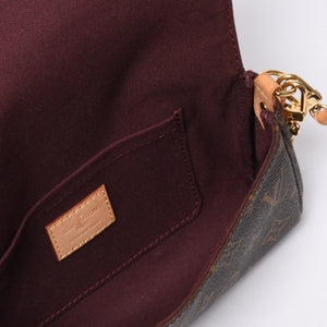 Very Good Condition LOUIS VUITTON Favorite PM Shoulder Bag M40717 Monogram Brown Gold Hardware Used 4a000244
