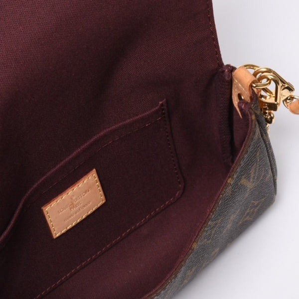 Very Good Condition LOUIS VUITTON Favorite PM Shoulder Bag M40717 Monogram Brown Gold Hardware Used 4a000244