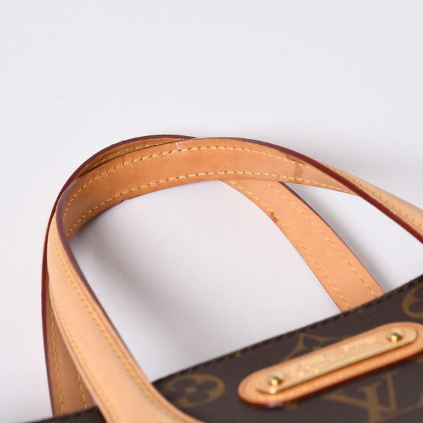 Very Good Condition LOUIS VUITTON Wilshire PM Handbag M45643 Monogram Canvas Brown Used 4a000257