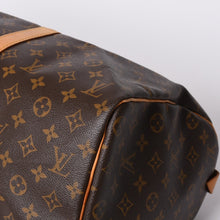 画像をギャラリービューアに読み込む, LOUIS VUITTON ルイヴィトン モノグラム キーポル45 ボストンバッグ M41428 PVC ヌメ革 ブラウン ゴールド金具 美品 中古 4a000235