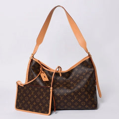 新品同様 LOUIS VUITTON ルイヴィトン キャリーオールNM MM トートバッグ M46197 モノグラム ブラウン レザー PVC 中古 4a000311