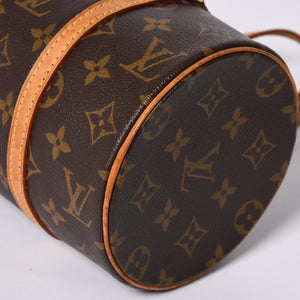 LOUIS VUITTON Papillon 26 Handbag M51366 Monogram PVC Leather Brown Gold Hardware Good Condition Used 4a000248