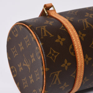 LOUIS VUITTON Papillon 26 Handbag M51366 Monogram PVC Leather Brown Gold Hardware Good Condition Used 4a000248