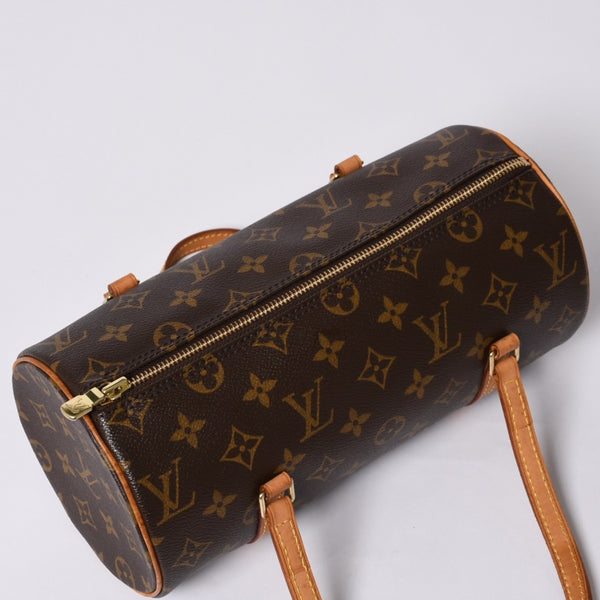 LOUIS VUITTON Papillon 26 Handbag M51366 Monogram PVC Leather Brown Gold Hardware Good Condition Used 4a000248