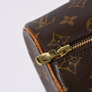 LOUIS VUITTON Papillon 26 Handbag M51366 Monogram PVC Leather Brown Gold Hardware Good Condition Used 4a000248