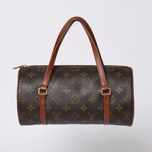 LOUIS VUITTON Papillon 26 Handbag Monogram M51366 Cylindrical Monogram Canvas Brown Good Condition Used 4a000247